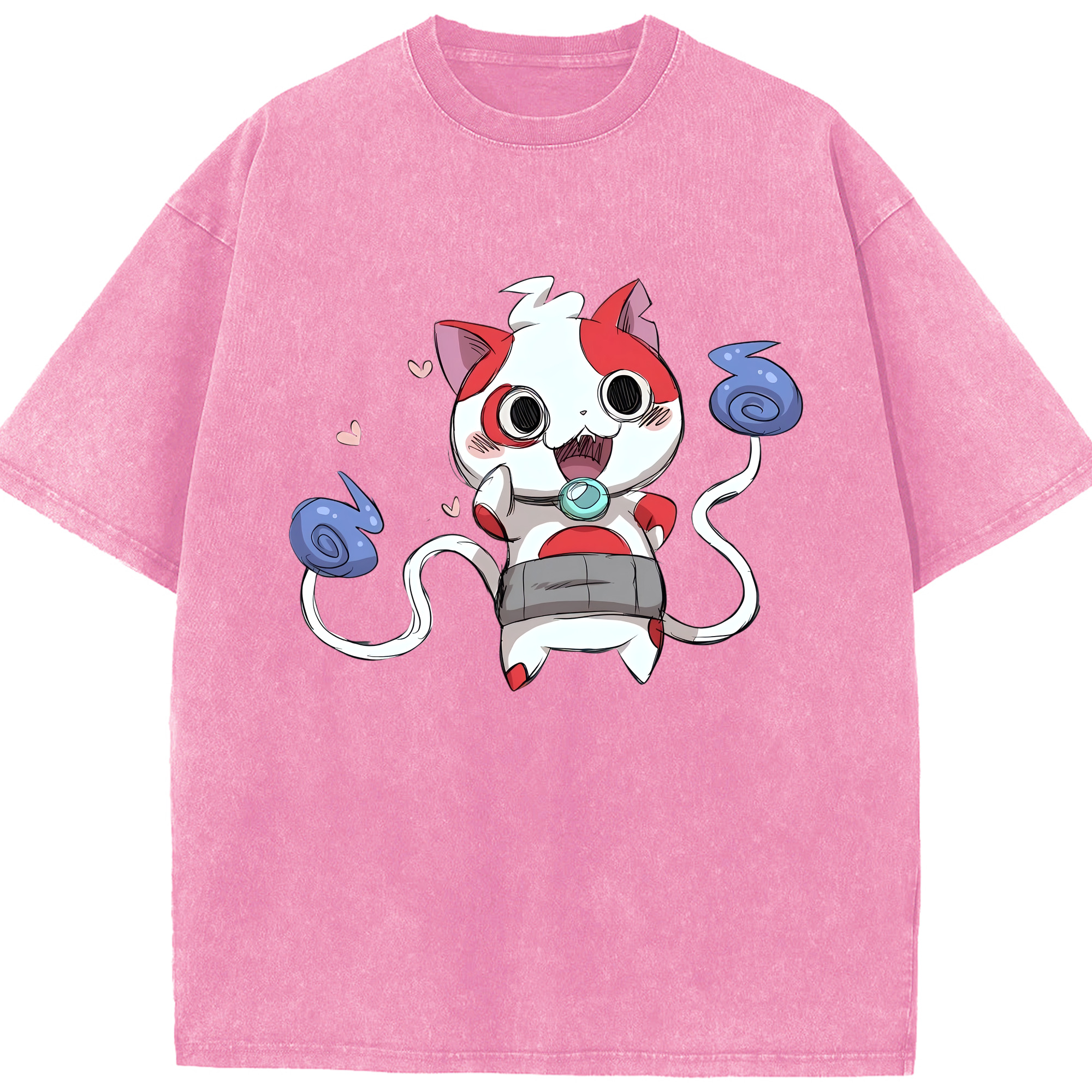 （画像用） 妖怪ウォッチ Yo-kai Watch 綿100% ヴィンテージ風 半袖Tシャツ（フロントプリント）